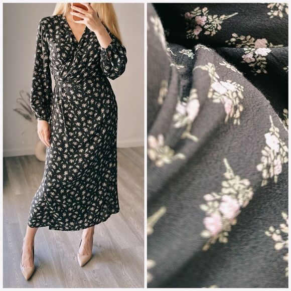 H&M Wrap Floral Print Dress New - Picture 5 of 5